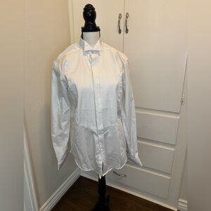 Classic White Men's Tuxedo Shirt